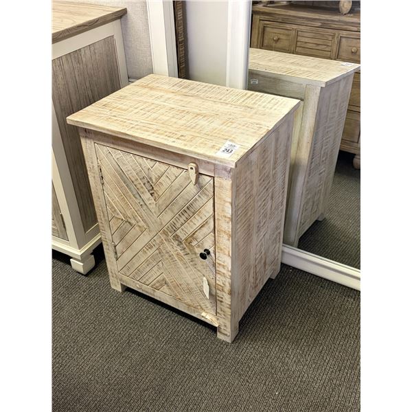 Distressed Beige Small Cabinet