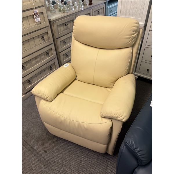 Tan Leather Rocker Recliner