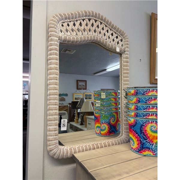 Wicker Framed Mirror - No Shipping