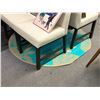 Image 1 : Turquoise Round Patio Area Rug - Approx.  5' D
