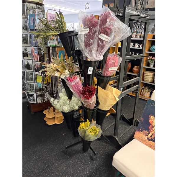 Asst. Silk Floral On Rolling Merchandising Rack