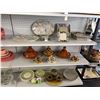 Image 1 : Painted Japanese Stoneware, Star Burst Platters, Asst. Dishes - 3 Shelves