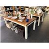 Image 1 : Distressed White/Oak Top Rectangular Dining Tables - 2