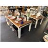 Image 2 : Distressed White/Oak Top Rectangular Dining Tables - 2