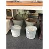 Image 1 : Vintage Style Galvanized Buckets - 4