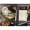 Image 1 : Shelf Lot Decorator Dishes, Glass Fish Dishes, Napkin Rings, Décor