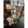 Image 1 : Pineapple Jar, Wine Stoppers, Bells, Dishes, Décor - 3 Shelves