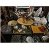 Image 2 : Ornate Dishes, Rooster Picture, Pressed Glass, Dishes, Glassware - 3 Shelves