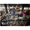 Image 2 : Asst. Pressed Glass, Bowls, Dishes, Glazed Diningware, Vase - 3 Shelves
