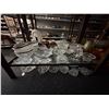 Image 4 : Asst. Pressed Glass, Bowls, Dishes, Glazed Diningware, Vase - 3 Shelves