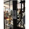 Image 2 : 7-Ornate Iron w/Glass Shelves 9' Merchandising Rack - 7 X $