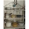 Image 1 : Asst. Enamel Cookware on Baker's Rack