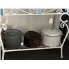 Image 2 : Asst. Enamel Cookware on Baker's Rack