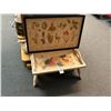 Image 1 : Fruit Motif Painted Lap Table, Floral Wall Art