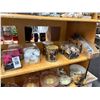 Image 1 : Shelf Lot w/Nautical Tray, Wine Bottle Sleeves, String Lights