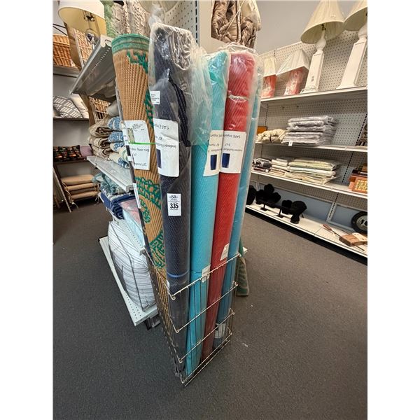 14-Patio Rugs  w/Bin  - 14 X $
