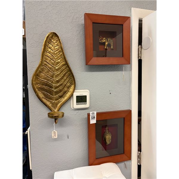 Cast Leaf Candle Sconce, Shadowbox Wall Art, Cherub Wall Art, Tapestry Inspiration - 7
