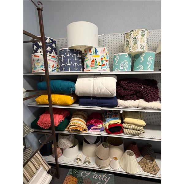 Asst. Nautical Lamp Shades, Pillows, Pads - 4  Shelves