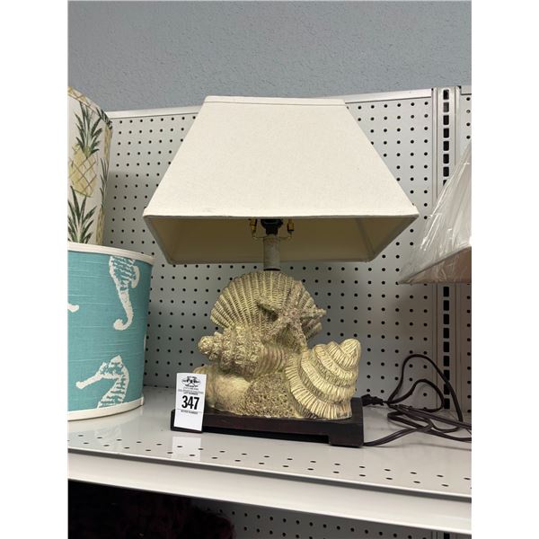 Ornate Decorator Sea Shell Lamp