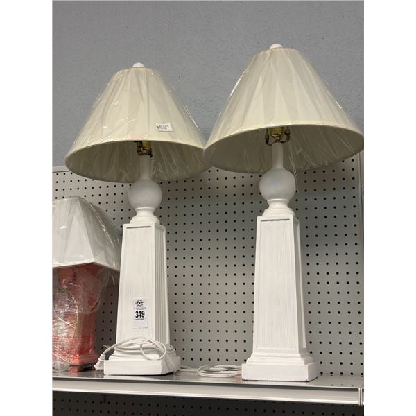 White Nautical Lamps - Pair