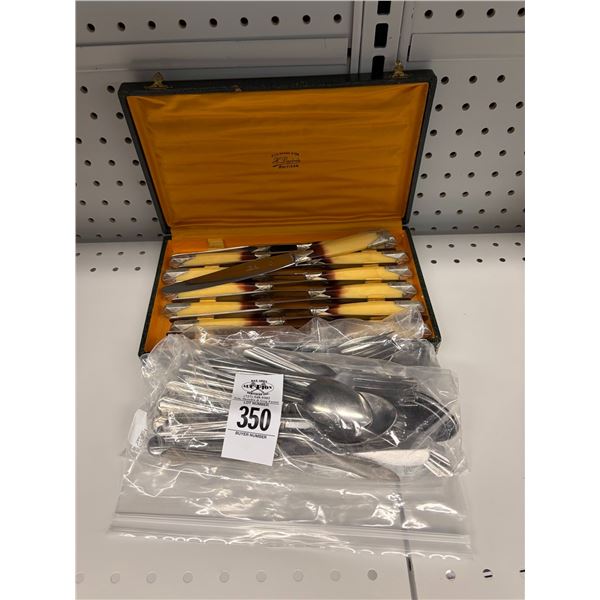 Poitier Specialty Handled Knife Set w/Box, Utensils