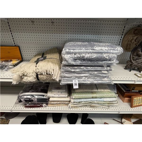 New Asst. Throws, Bedding - 2 Shelves