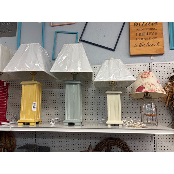 4-Multi Color, Ball Mason Jar Lamps - 4 X $