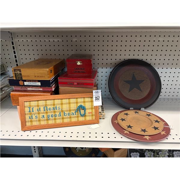 Cigar Boxes, Star Motif Dishes