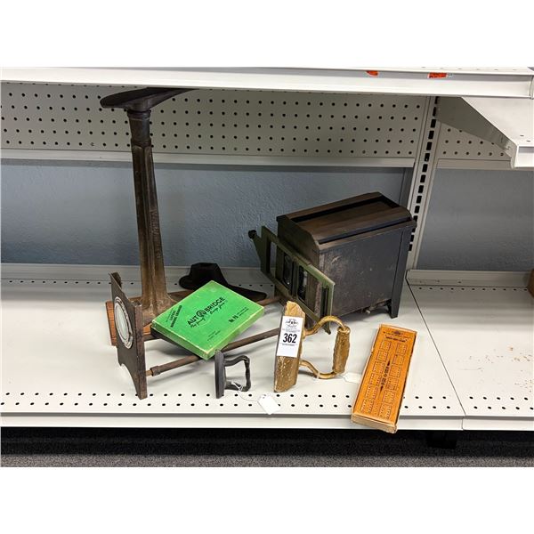Sad Iron, Shoe Form, Peg Game - Bottom Shelf