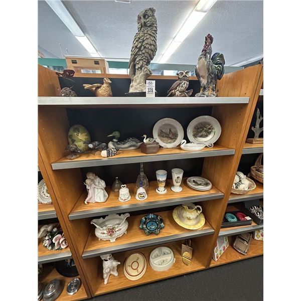 Owl, Bird, Bells, Dishes, Décor - 5 Shelves