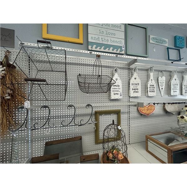 Metal Baskets, Shelf Hooks, Inspirations on Double Peg Wall