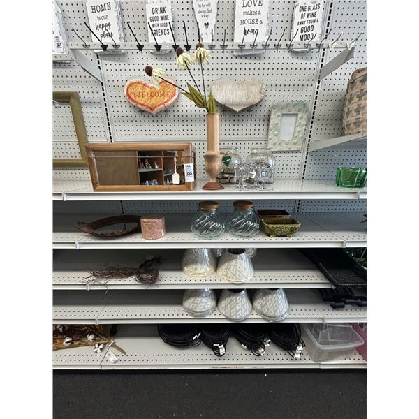 Wooden Vase, Jars, Rope Hearts, Mirrored Box, Lamp Shades, Food Baskets - 5 Shelves