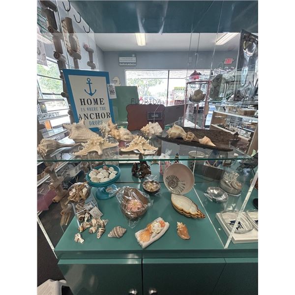 Asst. Sea Shells, Nautical Décor - 2 Shelves