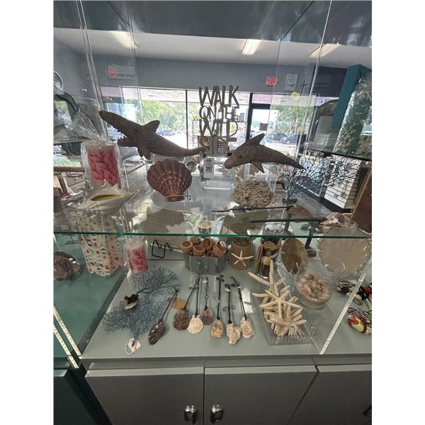 Fish, Shark, Sea Shell Décor, Candlestands - 2 Shelves