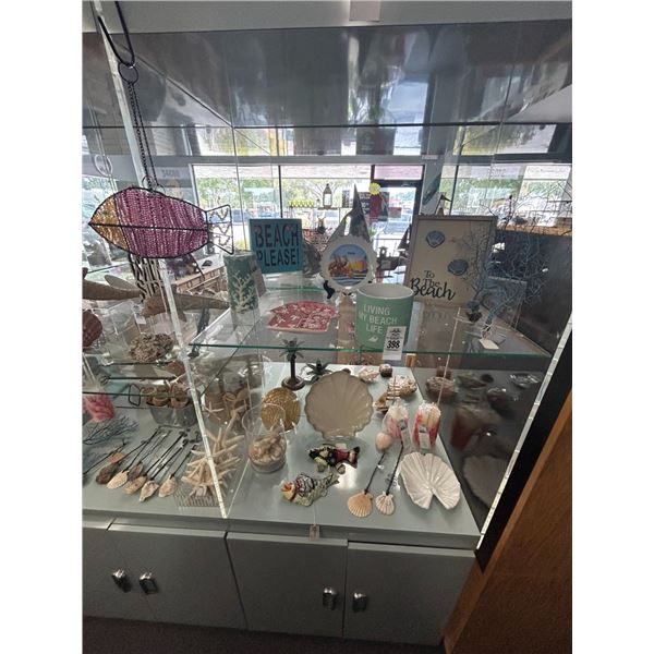 Asst. Nautical Dishes, Décor - 2 Shelves
