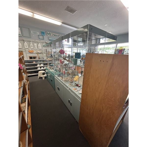 4-Blue Base Plexi Glass Merchandising Display - 4 X $