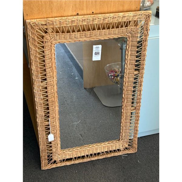 Wicker Framed Mirror - No Shipping