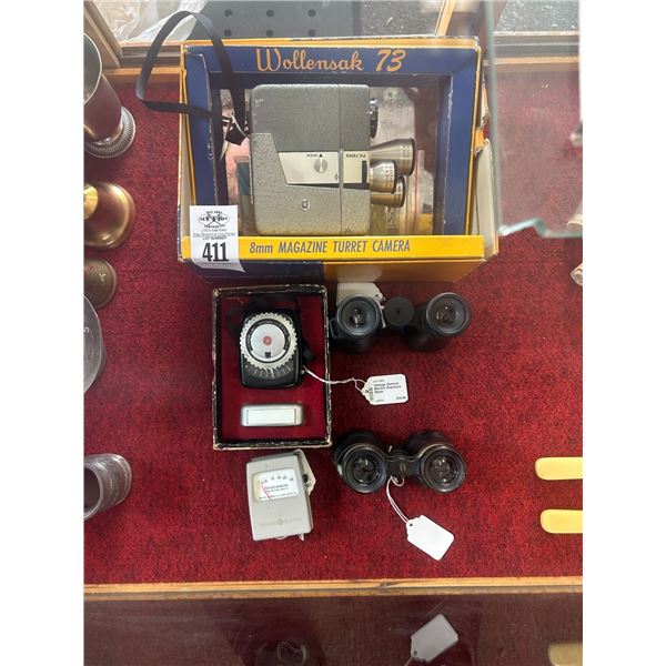 Wollensak Magazine Touring Camera w/Vintage Specticles, Meters