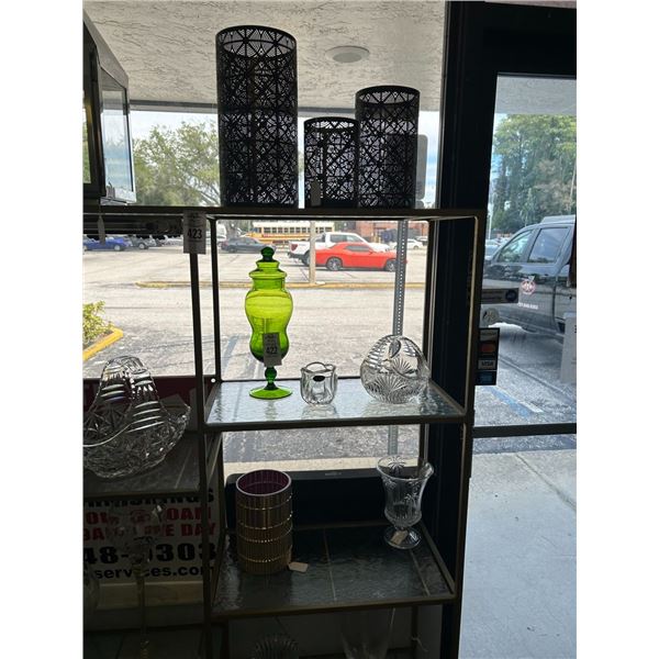 Asst. Vases, Crystal Glassware, Candlestands - Vertical Lot