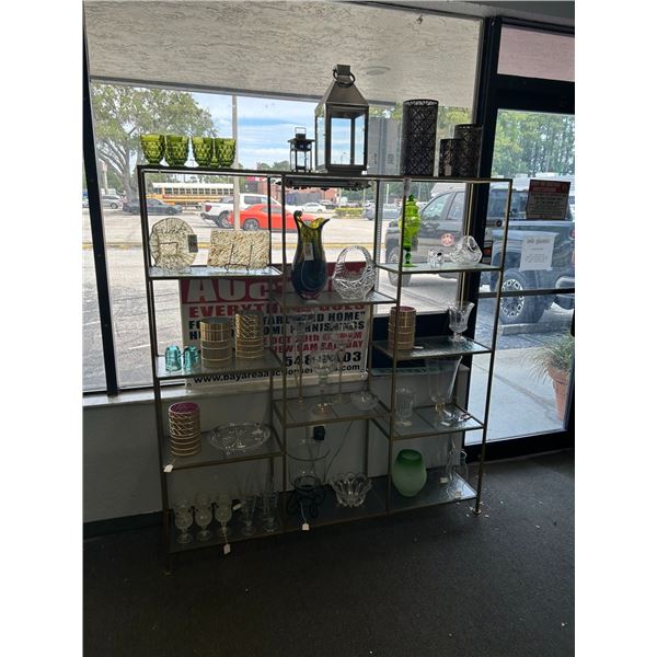 Metal w/Glass Shelves Display