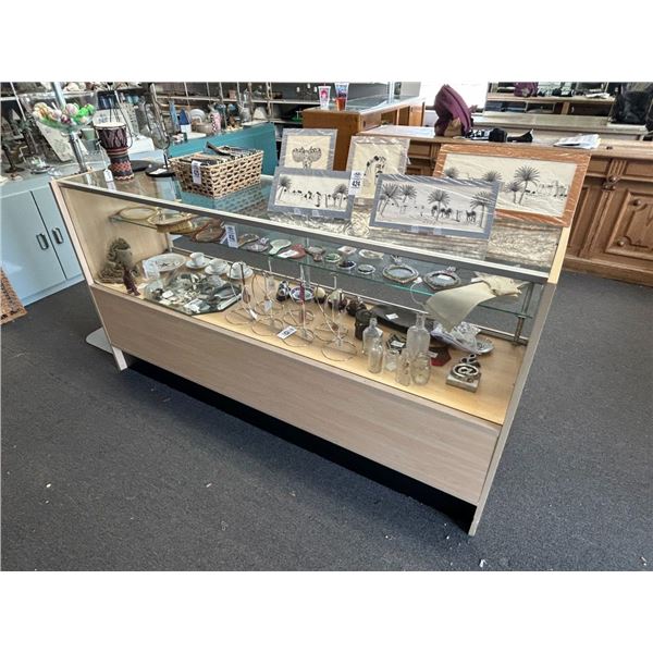 Light Oak  6'  Half Vision Merchandising Counter