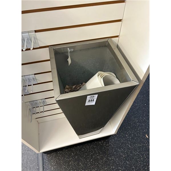 Metal Large Vase, Slat Wall Display,  6'  Full Vision Cabinet