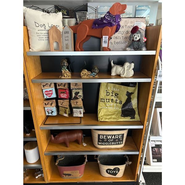 Asst. Pet Lover Buckets, Waste Bag Dispensers, Figurines, Décor - 5 Shelves