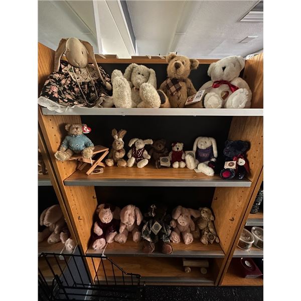 TY/Asst. Plush Bears, Wagon - 3 Shelves