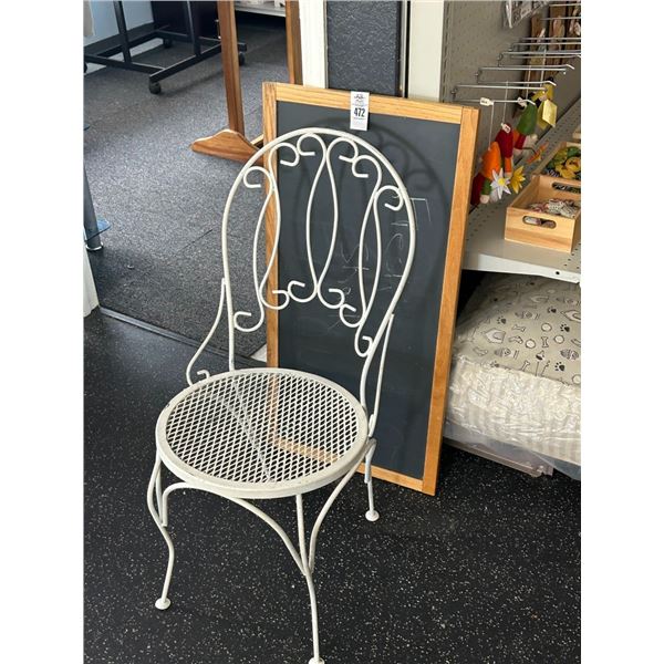 Chaulkoard, Metal Parlor Chair