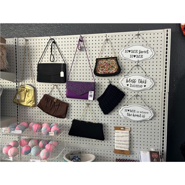 Ladie's Clutches 7,  Asst. Wall Inspirations on Peg Wall