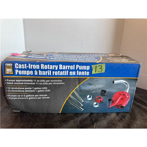 Cast iron rotary barrel pump
