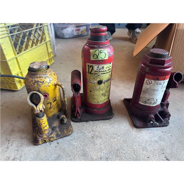 3 Bottle jacks - no handles