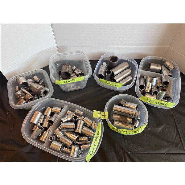 Lot of assorted sockets