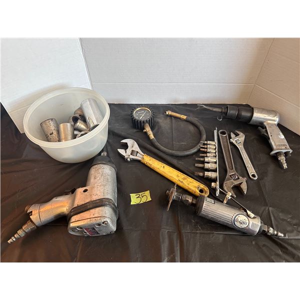 Lot of assorted tools including air tools